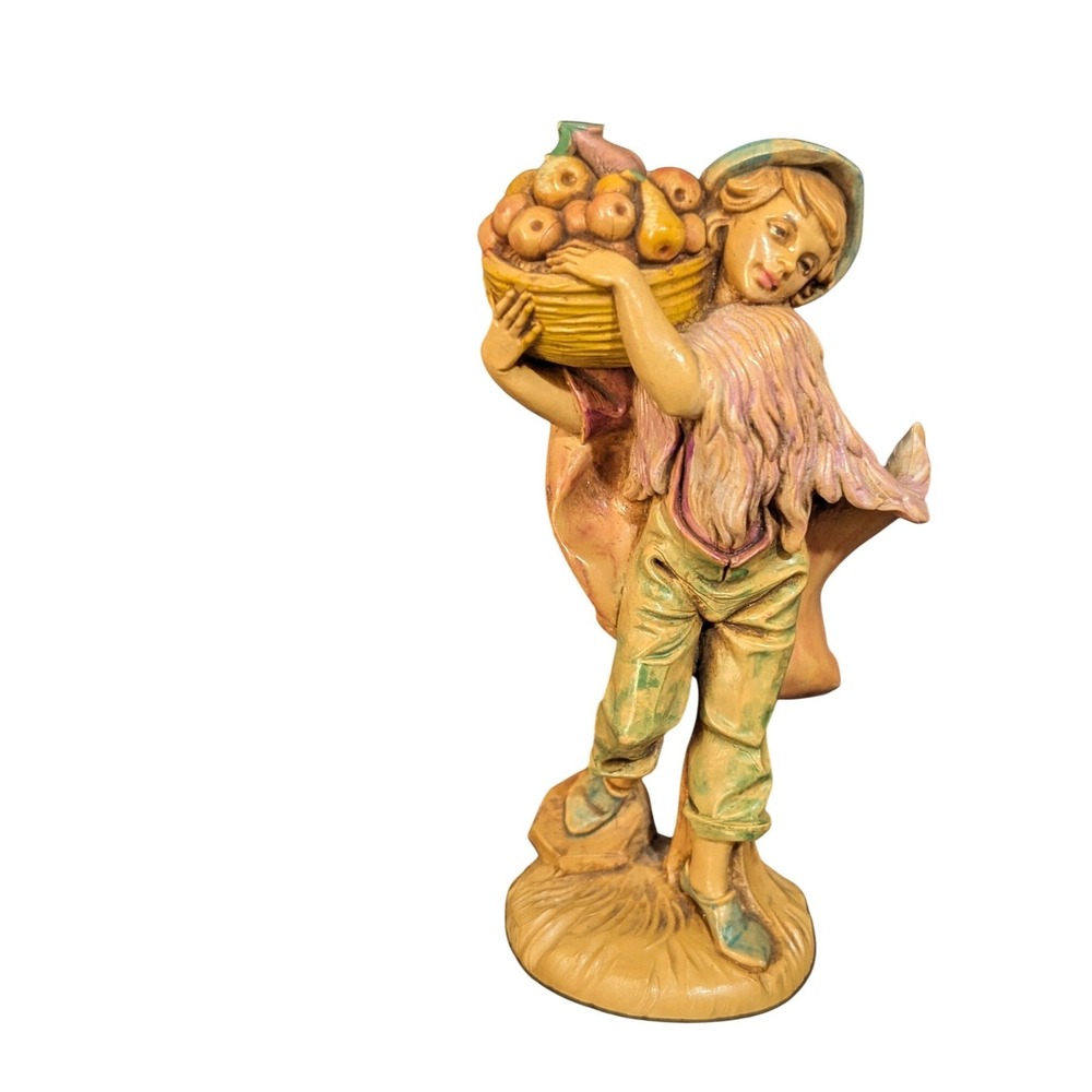 Fontanini Depose Italy 1987‎ Simonetti Boy with Fruit Basket Figurine 145 5 Inch